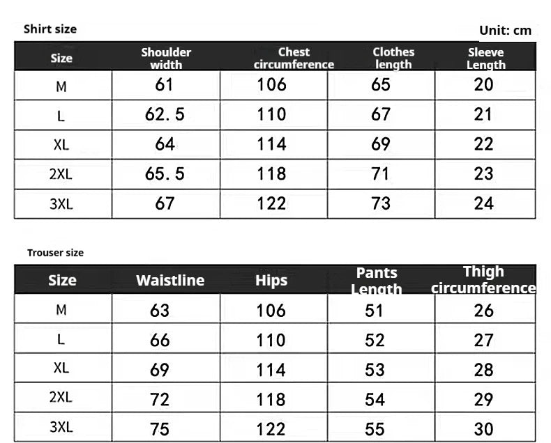 2025 Fashion Men's Sportswear Set Breathable Short Sleeve Casual Pants Retro Street Style Lightweight Summer Wear
