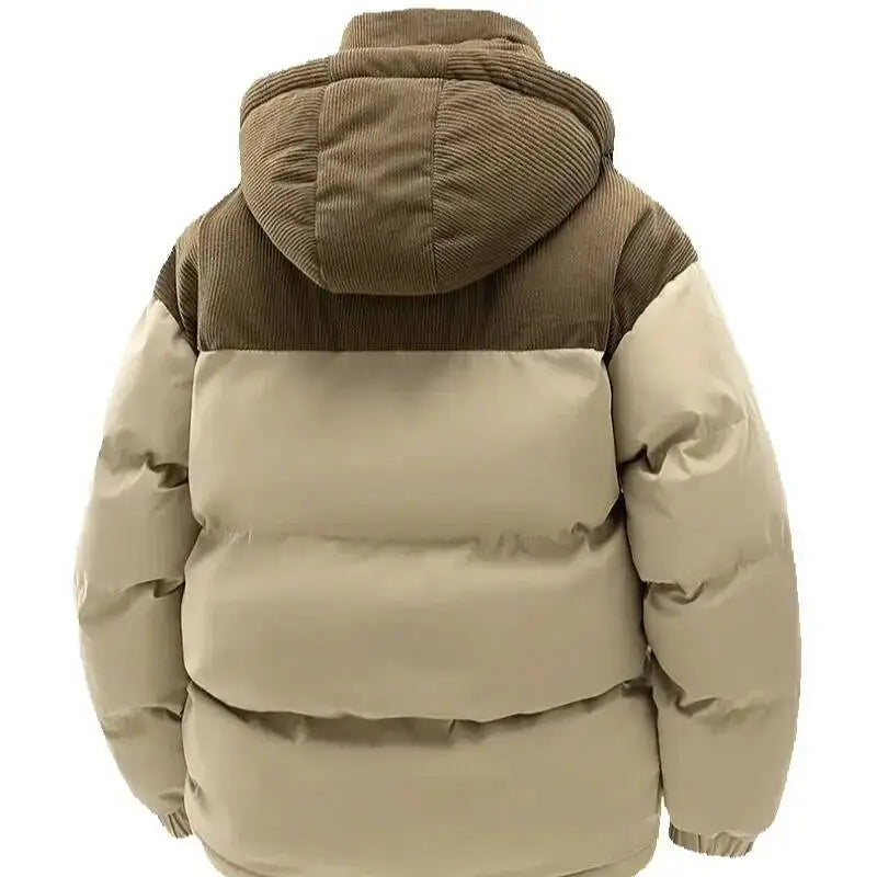 Men's Winter Thickened Cotton-Padded Jacket With Fleece Warm Cold-Proof 2025 Trendy Cotton-Padded Coat For Men