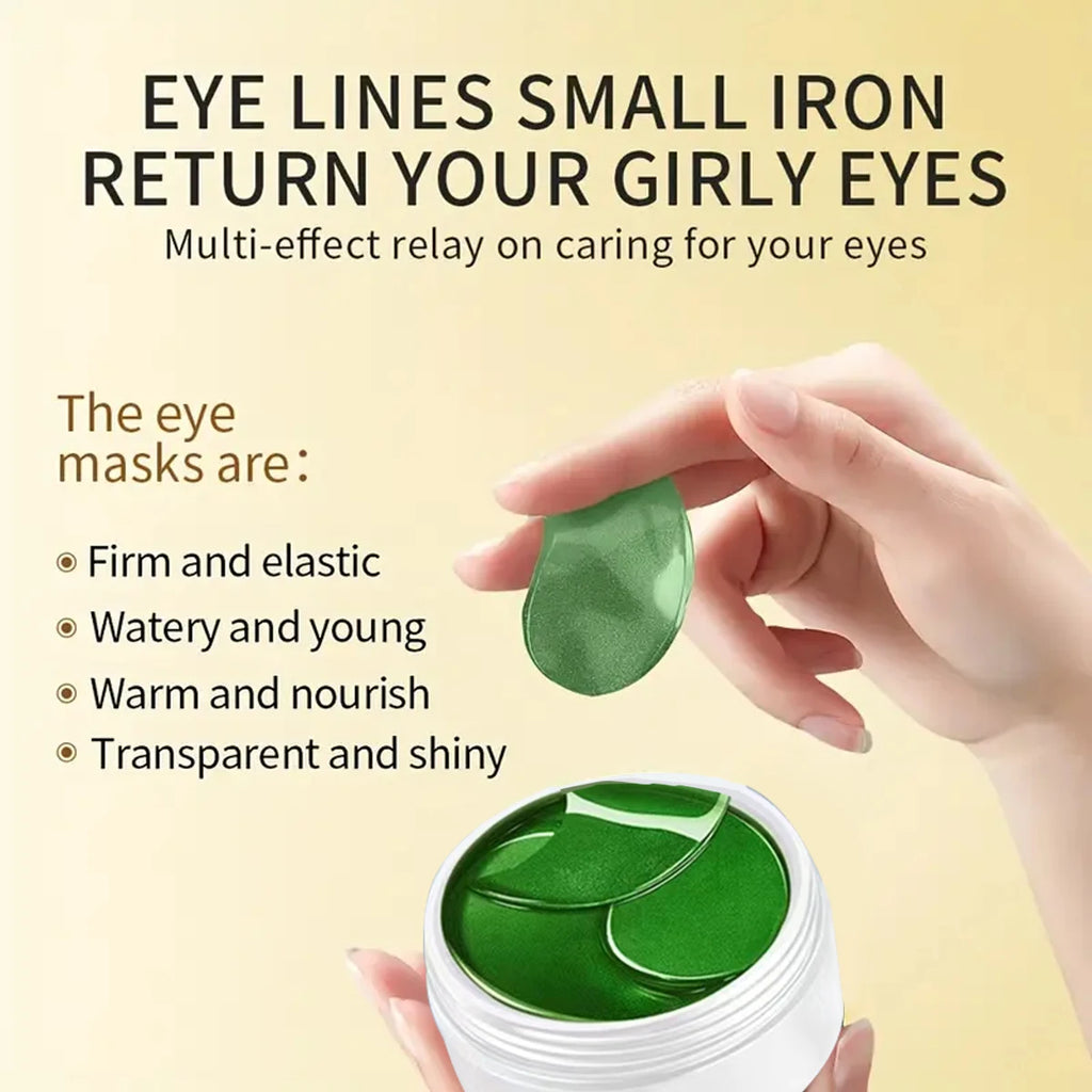 60Pcs Seaweed Hyaluronic Acid Dark Circle Remover Eye Mask Collagen Eye Patch Face Care Products