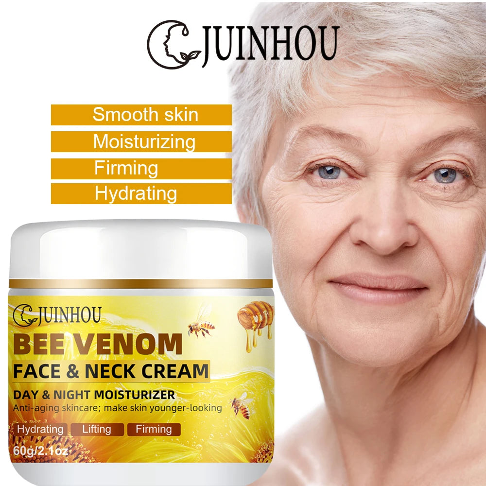 JUINHOUBee Venom Face Cream Lmproves Skin Texture and Soothes Skin Lighten Dark Spots Deep Hydration Suitable for All Skin Types
