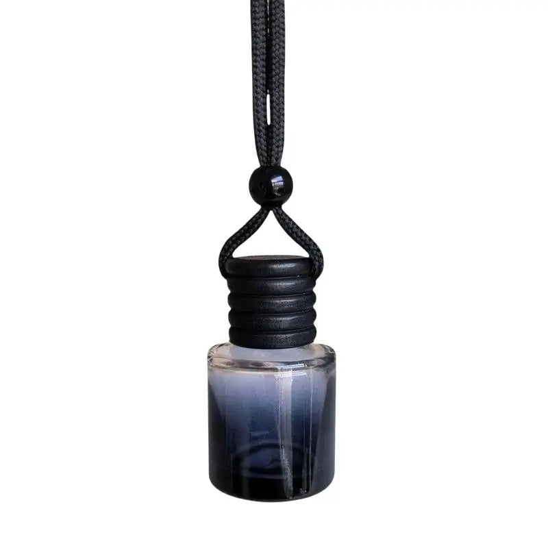 1Pc Black Cap Dyed Cylinder Empty Bottle Car Essential Oil Diffuser Fragrance Air Freshener Scent Perfume Bottle Ornament+~