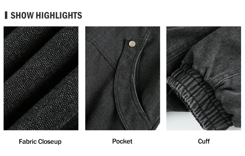 Spliced Denim Jacket Mens Washed Distressed Retro Casual Loose Long Sleeve Stand Collar Pocket Outerwear Man