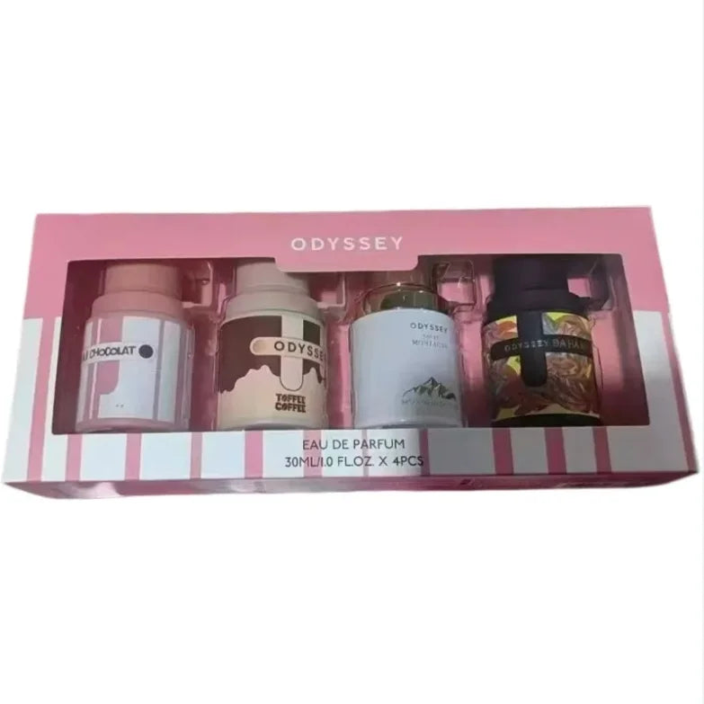 30ml*4 Arabic Perfume Set Long Lasting Luxury Mini Fragrance Collection Portable Elegant Woody Rich Smooth Exotic Premium Scent