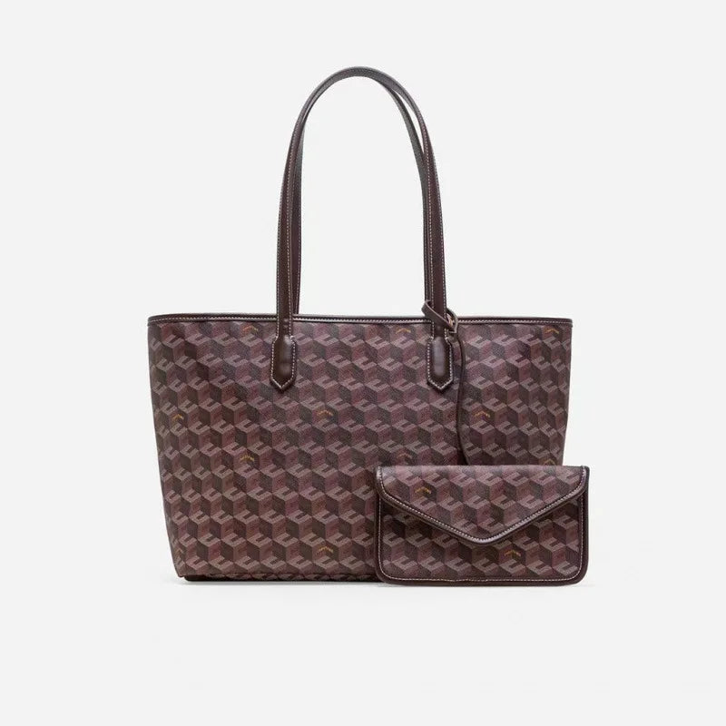 Large Capacity Geometric Print Tote Bag Fashion Women's Handbag Shopper Bag
