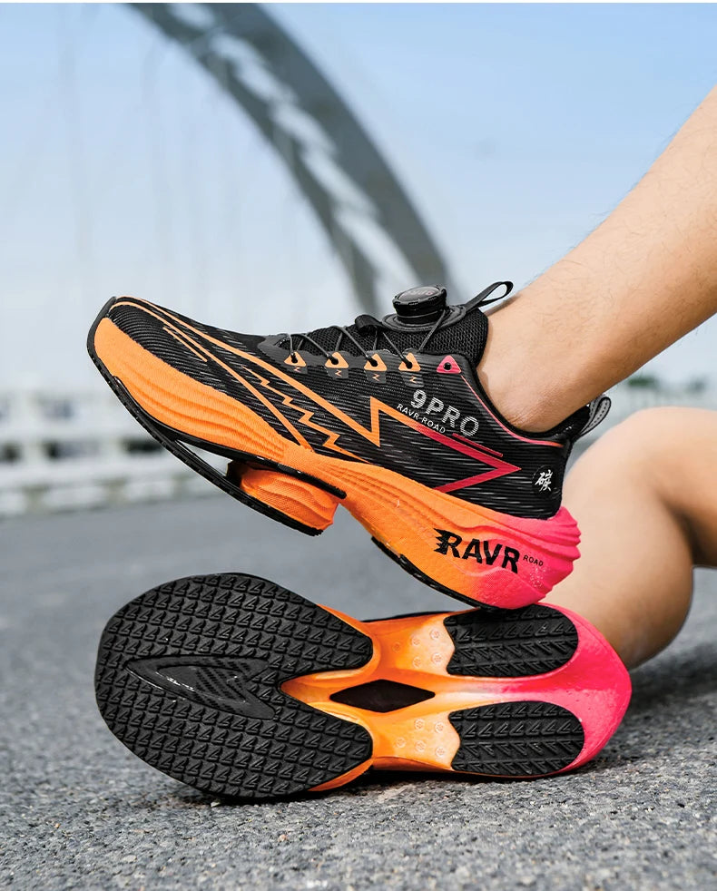 2025 New Men's Running Shoes Cushioning Carbon Plate Racing Marathon Athletic Shoes Comfortable Non-slip Sports Tennis Shoes