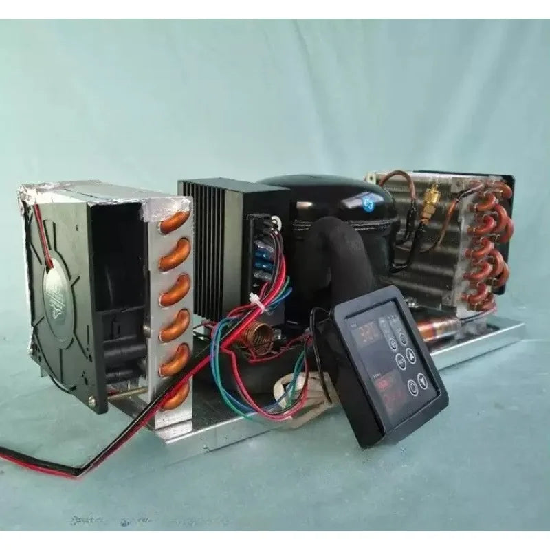 12V 24V Mini Integrated Cooling Air Conditioner Unit Micro Temperature Control Portable Refrigeration Compressor Assembly