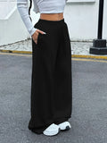 Women's Drawstring Jogging Pants, Casual and Comfortable with Pockets, Mid Waist Sports Pants, Suitable for All Seasons