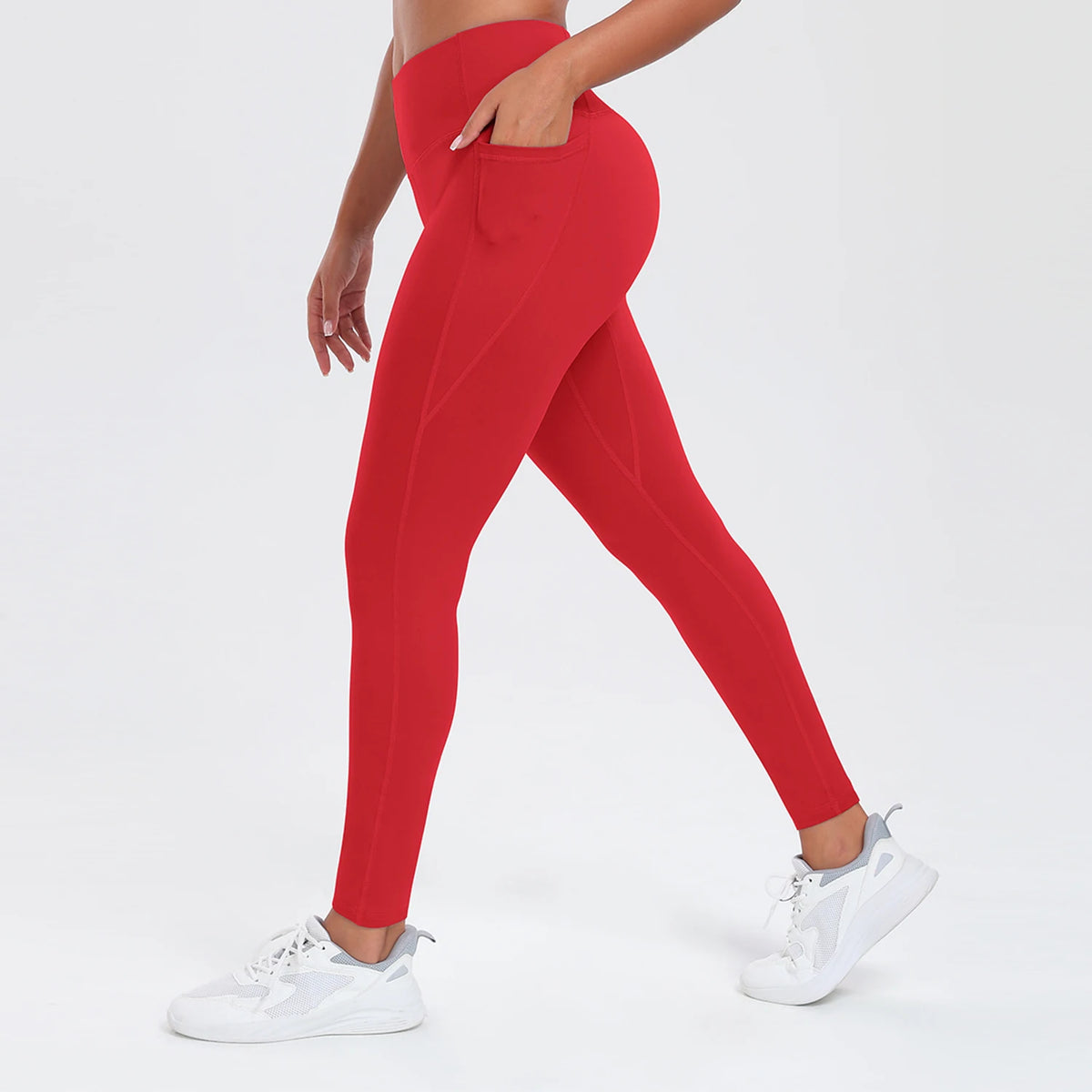 Women Butt Lifting Fitness Leggings With Pockets Tummy Control Sports Pant High Waist Fitness Tights Gym Clothing Sportswer