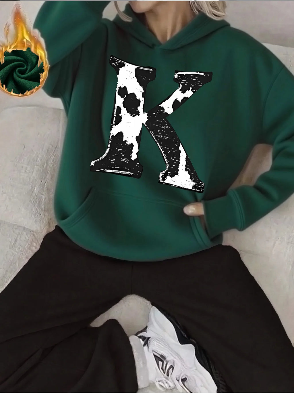 women Hoodies+sweatpant set Hip Hop Street Casual Printed Hoodie Oversize Loose New Sweatshirts Autumn Warm Fleece Clothing