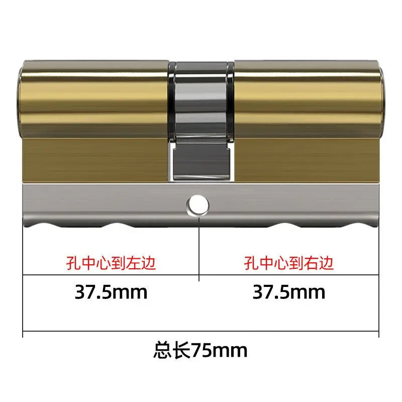 High Quality European Standard Cylinder Super C-level Anti-theft Door All Copper Lock Core, Household All Metal 8pcs Master Keys