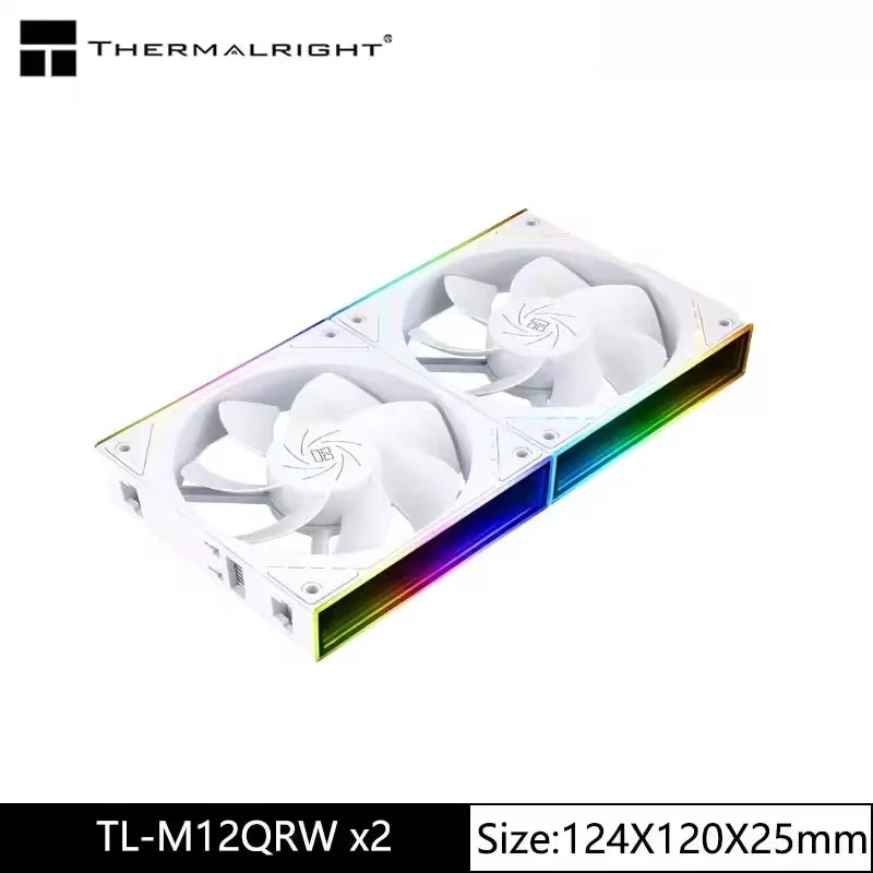 Thermalright TL-M12Q X3 120mm PC Case Cooling Fans, Daisy-Chain | 2000RPM | High Airflow | ARGB | Dual Infinity Mirrors Lighting