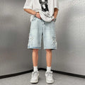 Denim Shorts Men's Summer Thin Wash Retro Yellow Mud Pants American High Street Casual Five-point Pants