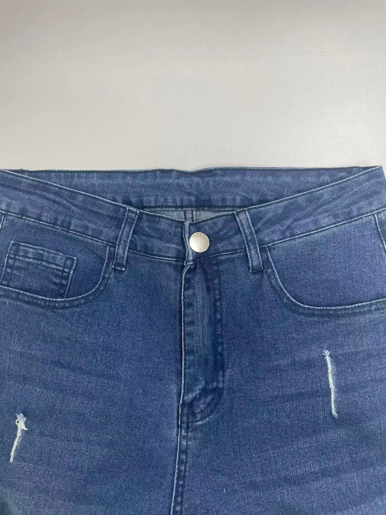 Men's Slim Fit Stretch Denim Jeans with Ripped Detail & Contrast Stitching, Fashion Streetwear Casual Trousers for Daily Wear