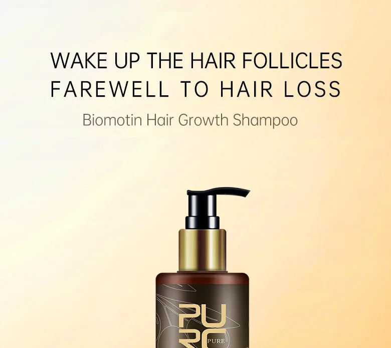 PURC Biotin and Ginger Hair Growth Oil Shampoo Conditioner Sets Hair Loss Treatment Thicker Fuller Stronger Hair Care Products