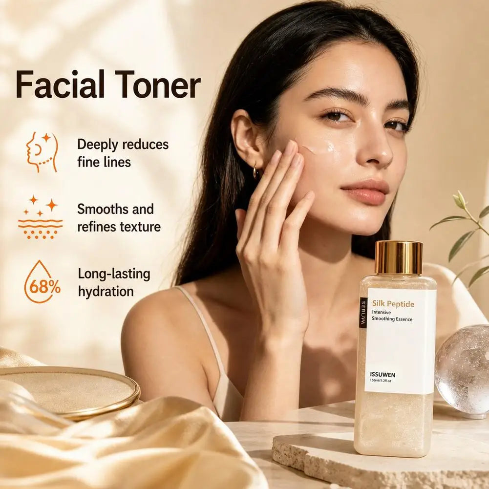 Silk Peptide Toner 150ml Relieves Dryness & Sensitivity Quick Absorb Non-Greasy Skin Moisture Lock Skincare