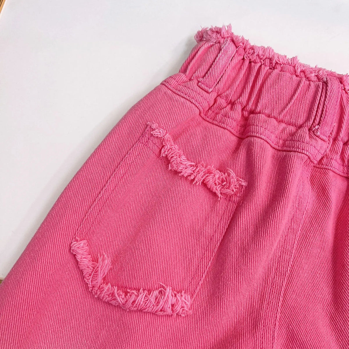 2025 Summer New Girls Clothing Set Bow Sleeveless Vest+Butterfly Decoration Gradient Ripped Jeans 2Pcs For 3-8Y Fashion Outfit
