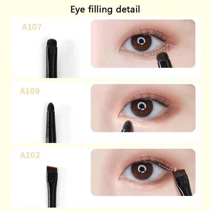 6Pcs Eye Makeup Brushes Set Professional Soft Eyeshadow Eyeliner Eyebrow Brush for Women Beginners Contouring Cosmetic Tools