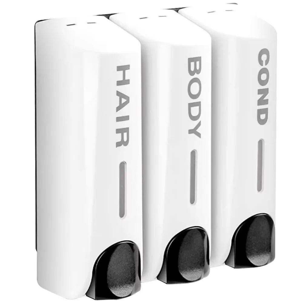 Manual Press Wall Mounted Soap Dispenser Refillable Lock Lotion Soap Container Large Capacity Space Saving Shampoo Liquid Bottle