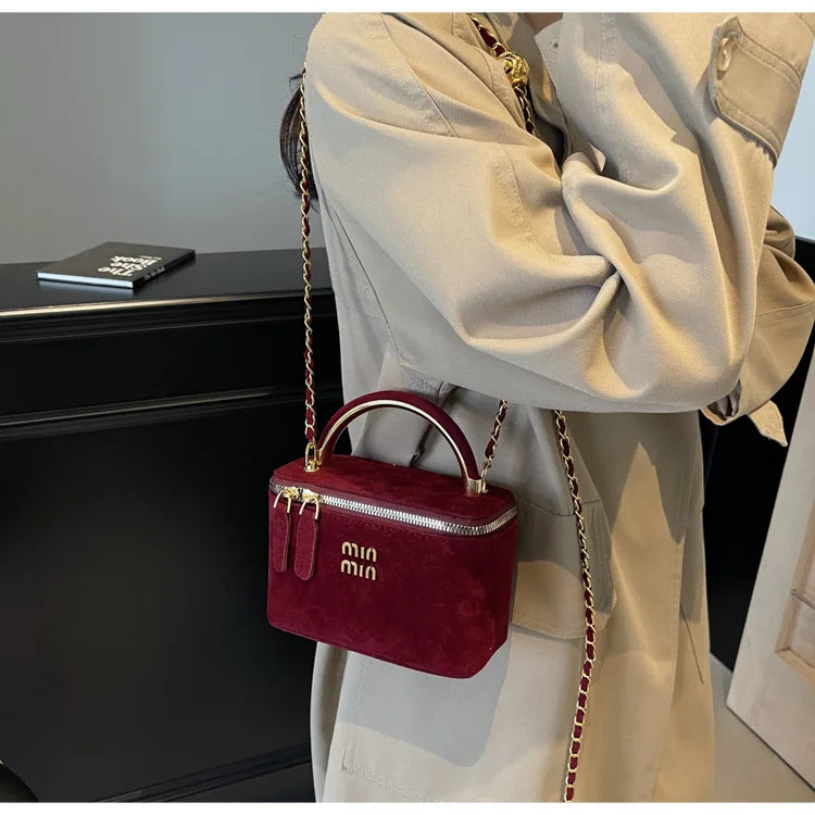 Crossbody Bag for Women, Top Handle Shoulder Pouch Purse Satchel Handbag, Flap Box Bag for Ladies