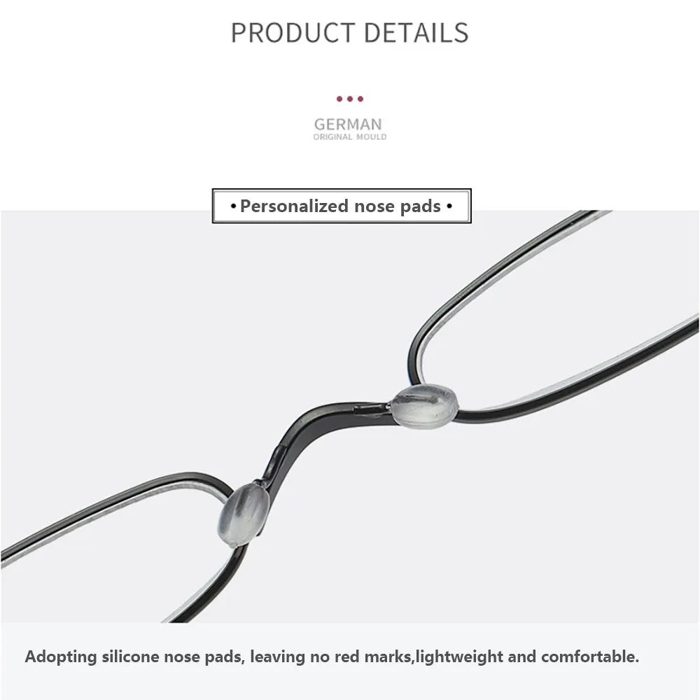 Elegant Reading Glasses Metal Frame Ultra-thin Men Women Reading Glasses Portable Mini Reading Presbyopia Eyeglasses with Box