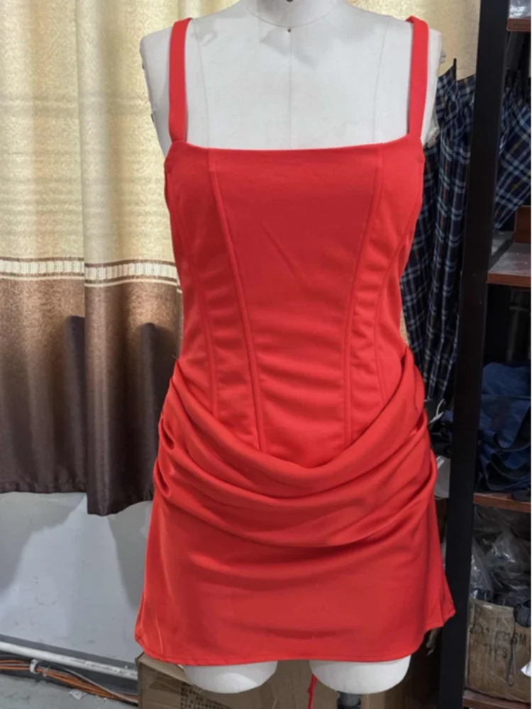 Sexy Women Solid Pleated Strapless Chic Dress Lady V-neck Off-shoulder Backless High Waist Split Vestido 2026 Evening Party Gown