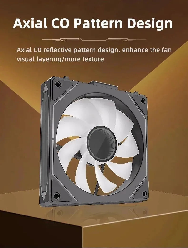 LDPCSJ DL-1 120mm Magic Cableless Daisy Chain PC Case Fan 4PIN PWM 800-2000RPM Hydro Dynamic Bearing Silent Cooling Fan 5V 3Pin Addressable ARGB Light Sync Radiator Fan for Gaming Desktop CPU Liquid Water Cooling Custom PC Mo