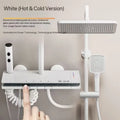 Gray Piano Button Ambient Light Bathroom Shower Full Set Digital Display Shower System Sets Rain Faucets Shower Head