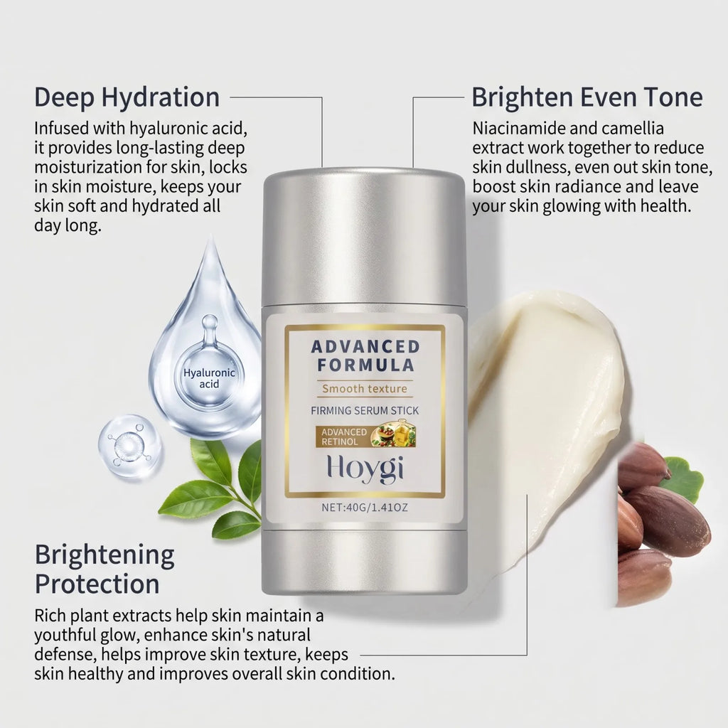Retinol Facial Firming Serum Stick 40g Hyaluronic Acid Niacinamide  Wrinkle Balm for Fine Lines Deep Hydration Skin Care