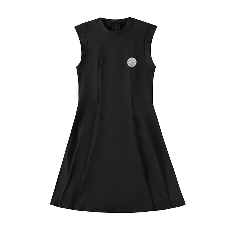 Women Golf Dress Summer Sleeveless Black Sports Dresses Outdoor Slim Fit Sexy Beige Black Outfit Women Clothing