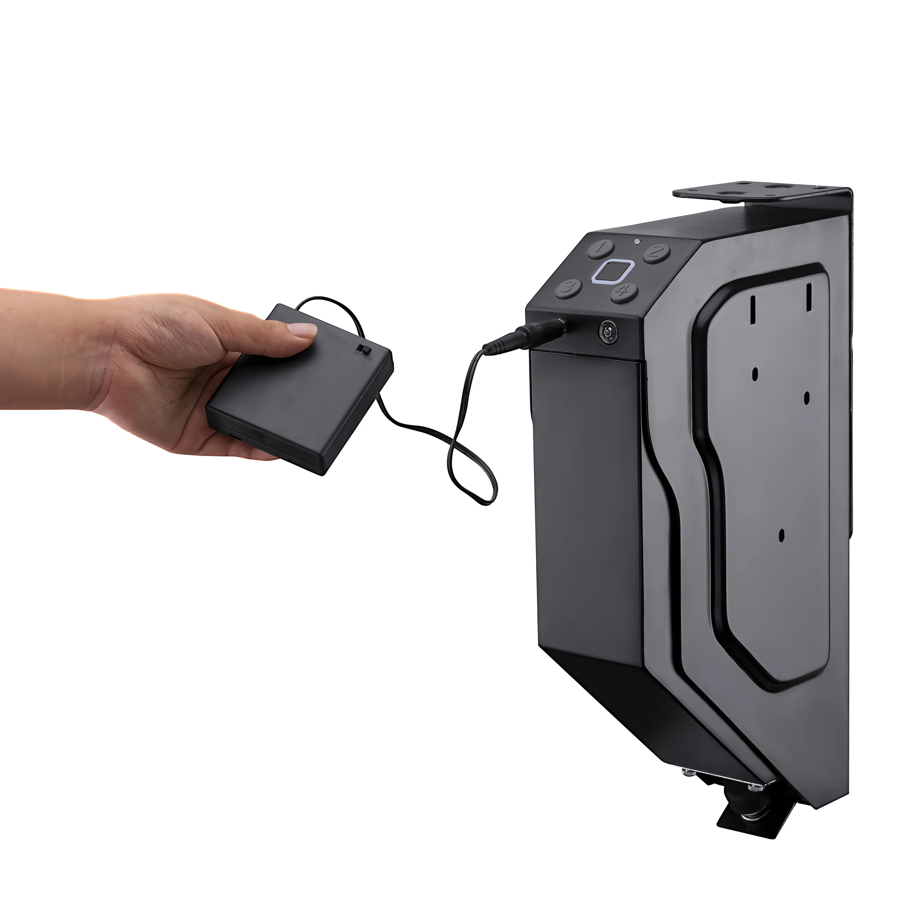 Gun Safes Pistol Box Biometric Fingerprint/Password Steel Gun Box Unlock Anti-Burglary with Keys Strongbox For Desk Cabinet