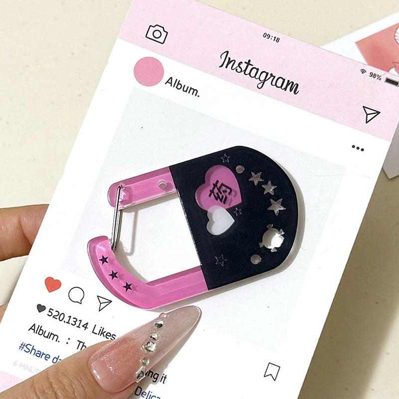 Fashionable Korean Bag Charm with Carabiner Clip; Hand Tent Decoration Accessory for backpacks