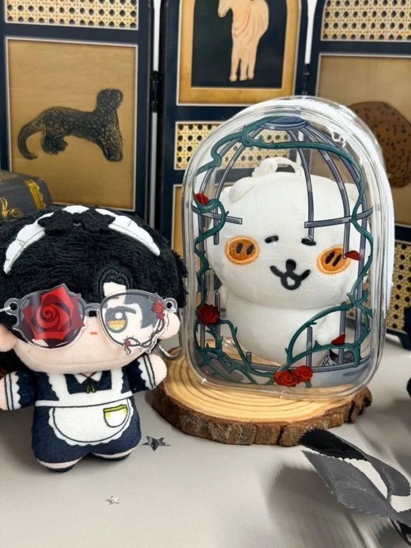New Fun Creative Prison-themed Itabag Transparent Case For 13cm Doll Portable Clear Keychain Gift Box Collectibles Storage Pouch