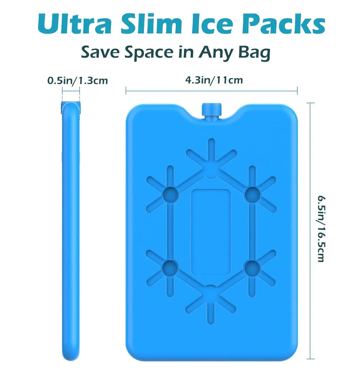 Reusable Ice Packs in Green And Blue, Ultra-Thin And Durable, Perfect for Lunch Boxes, Coolers, Picnics, And Outdoor Adventures