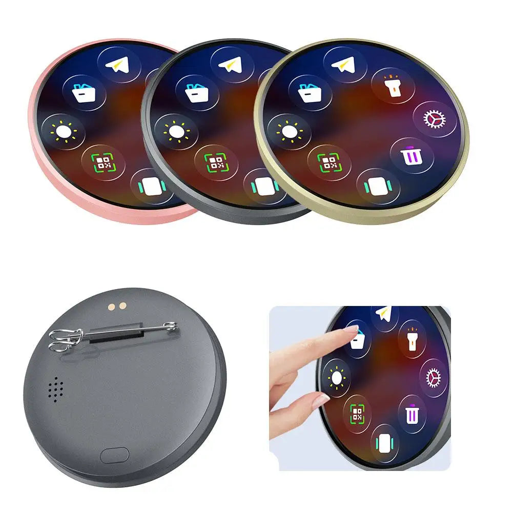 For E-Badge Intelligent Anime Animation Electronic Badge Pin Display Dynamic Gift Carry A Trendy Brooch