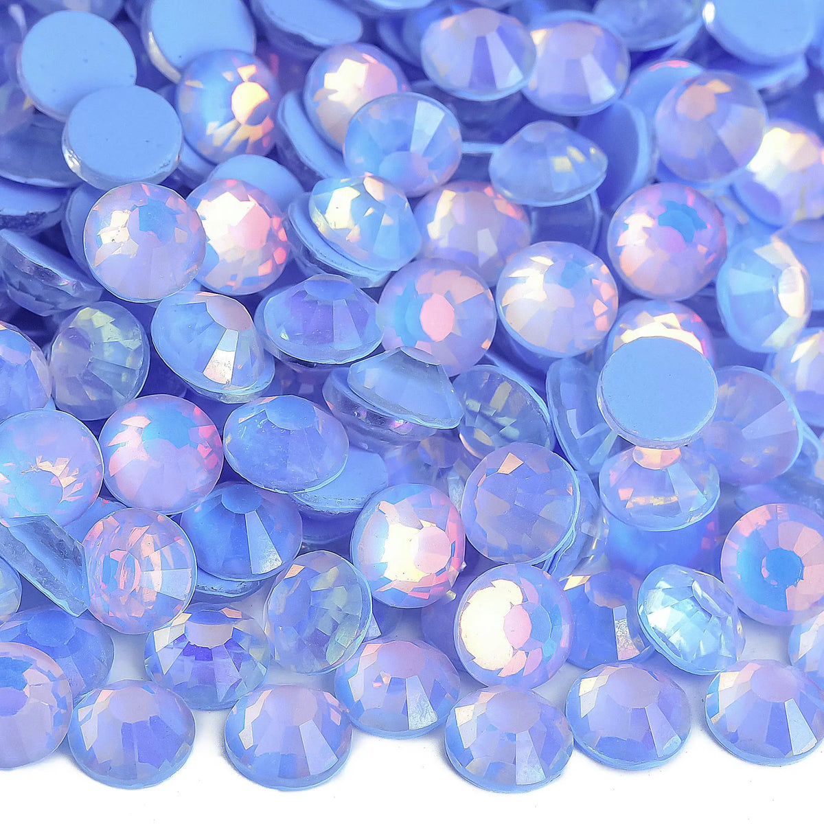 OLeeya SS6-SS30 Texture Blue Series Glitter Crystal Non Hotfix Rhinestones DIY Nails Strass Diamond For Dress Vestidos