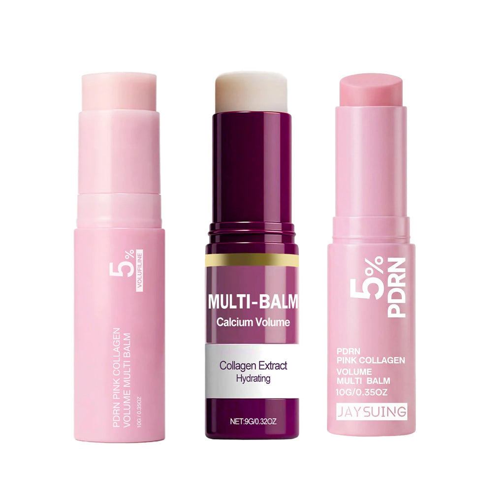 2026 New PDRN Pink Collagen Multi Balm Stick Volume Firming Anti Aging Smooth Fine Lines Eye Neck Forehead Smile Lines Face Care