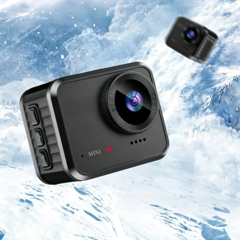 Mini HD Action Camera1.54-inch Screen Ultra-Long Battery Life Portable for Motorcycle Bicycle Off-Road & Outdoor Audio Recording