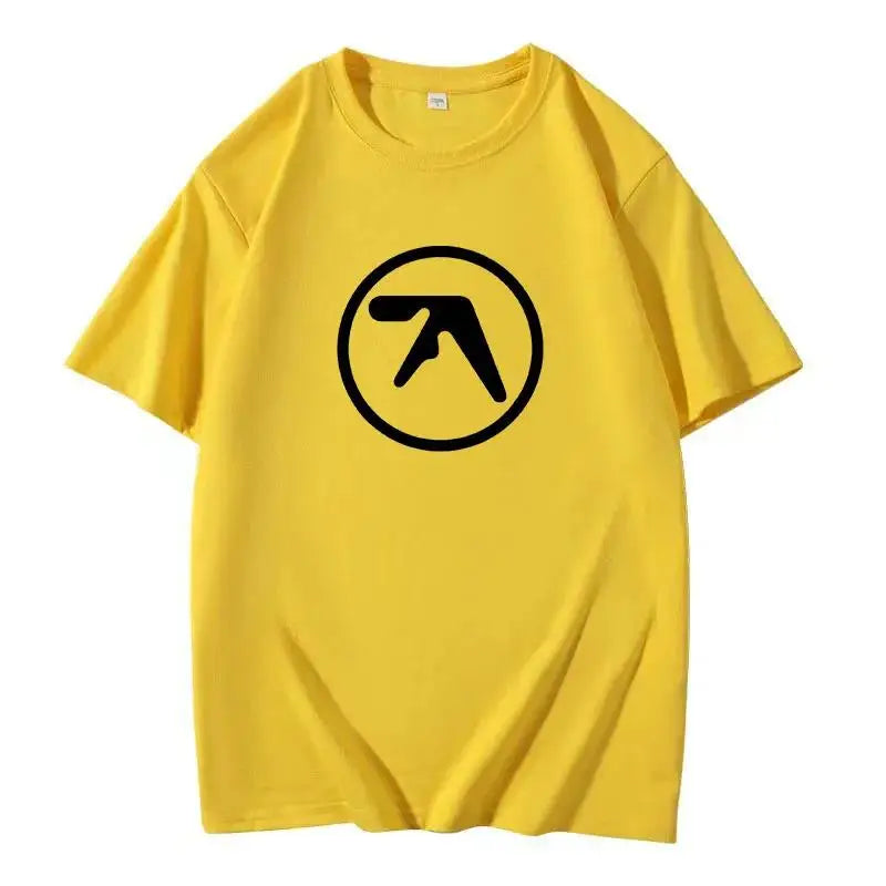 2025 Men's Black T-Shirt Men T Shirt Print Cotton Short Sleeve T-shirt Male Funny Present Fashion Aphex Twin Short Sleeves