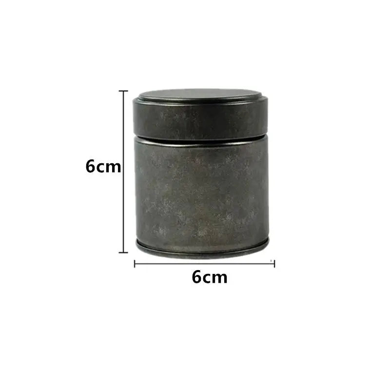 1 Pcs Portable Mini Matcha Powder Can Thick Tinplate Tea Sealed Jar Spice Storage Box Container Box Kitchen Gadgets Household