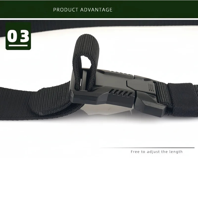 New Unisex Elastic Belt Hard Metal Buckle Quick Release Tough Stretch Nylon Men's Military Tactical Belt Casual Waistband