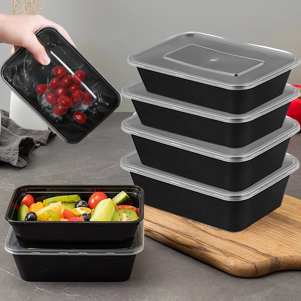 1-100pcs Food Packing Boxes Disposable Meal Storage Lunch Containers for Fridge Camping Picnic BBQ Party Rectangular Bento Boxes