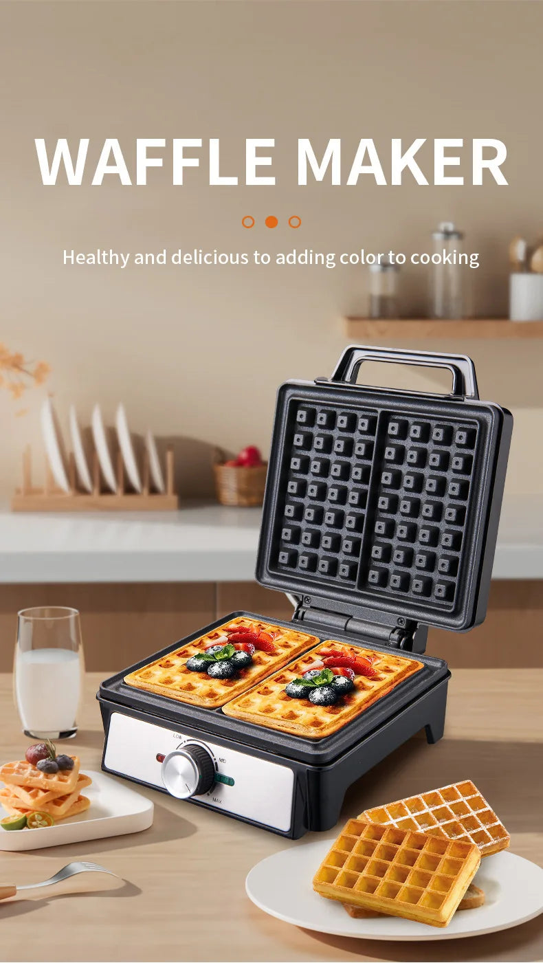 Electric Waffle Maker 2-Gram Non-Stick Commercial Waffle Maker 1500W 220V