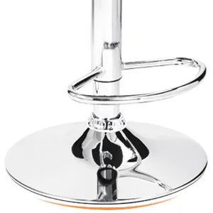 Furmax Set of 2 Modern PU Leather Swivel Adjustable Hydraulic Bar Stools White