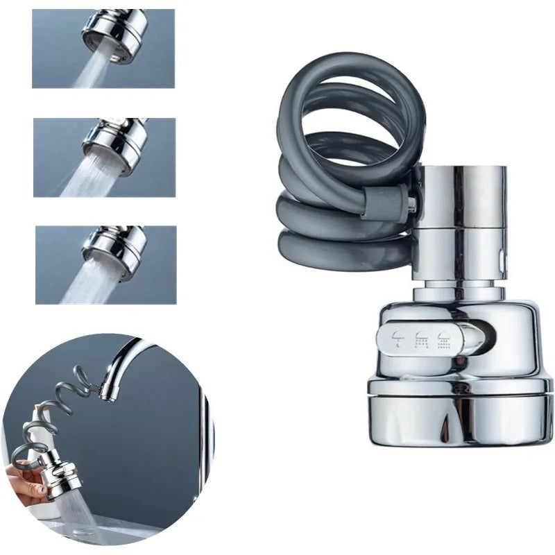 New  Universal Kitchen Gadgets Accessories 3 Modes Sink Faucet 360 Degree Rotation Filter Extension Tube Shower Water Saving Ta
