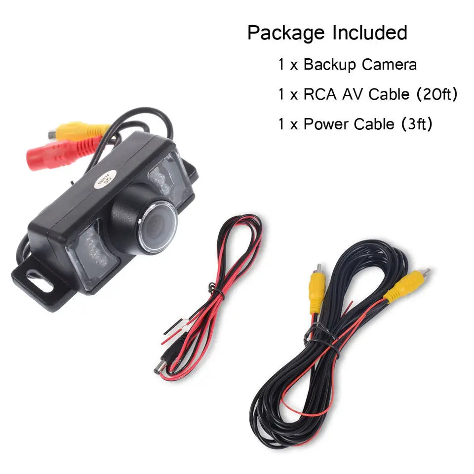 RCA AV Car Rear View Reverse Backup Camera Waterproof IR Night Vision CMOS