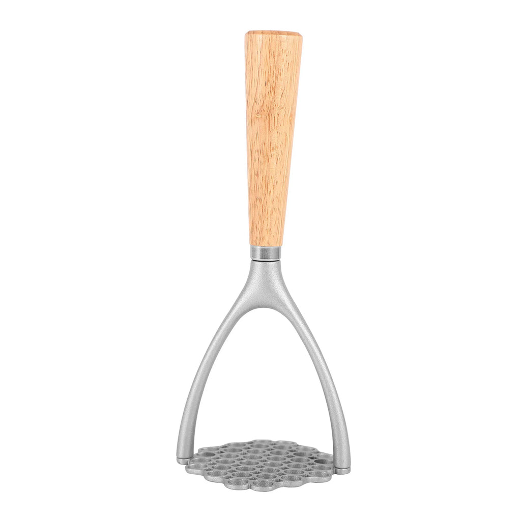 Manual Potato Masher Aluminum Potato Ricer Kitchen Vegetable Masher with Wood Handle Fruit Garlic Food Crusher Kitchen Gadgets