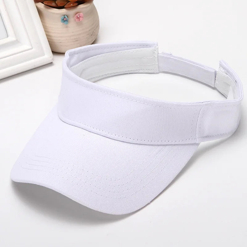 Tennis Visor Cap Solid Empty Top Cotton Men's Caps Visors for Women Baseball Hats Outdoor Sports Gorro Con Visera Dropshipping