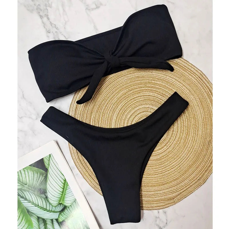 Summer Fashion Women Swimming Low Waist Bikini Bottoms Panties Ladies Sexy Bikini Bandage Shorts Bottom Swimsuit