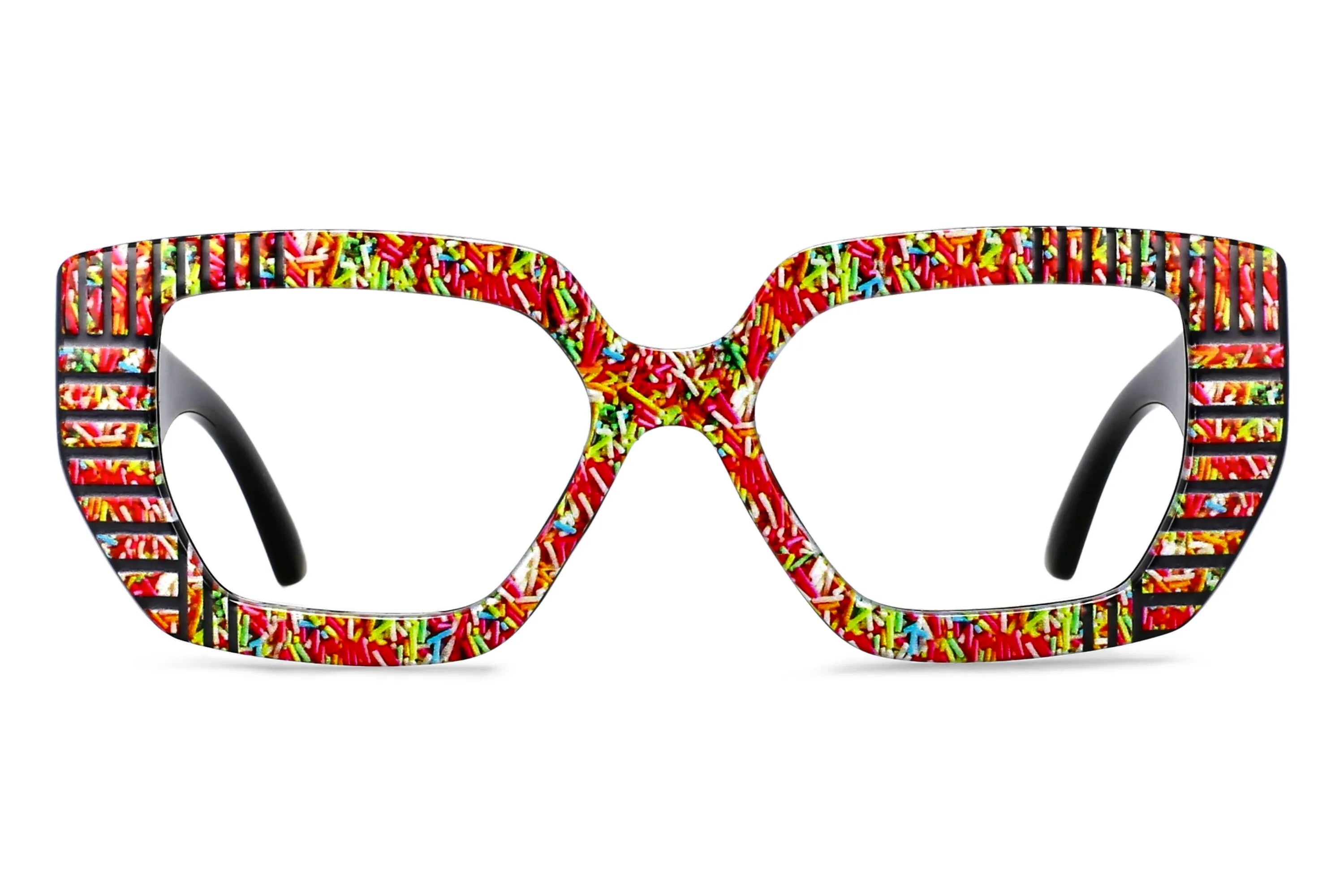 R57095 Women Fashion Colorful Stripe Reading Glasses Dioptric +0.50~+3.50 Lady Trend Square Large Frames Presbyopic Eyeglass