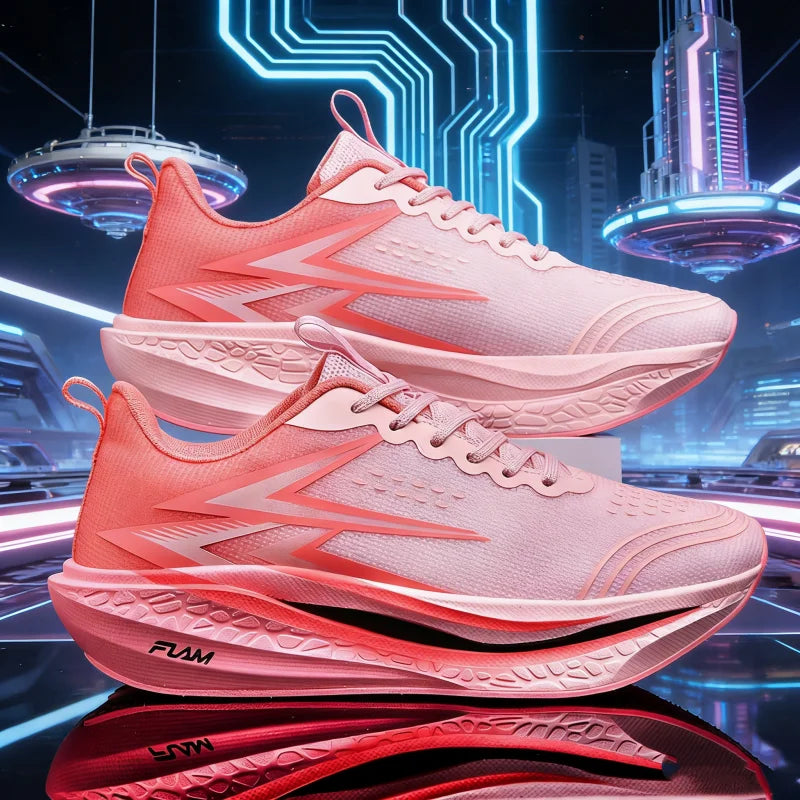 New Running Shoes Carbon Board Speciality Marathon Men Sports Breathable Lightweight Women Comfortable Athletic Nonskid Sneakers